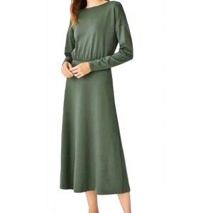 BLOUSON A-LINE MIDI DRESS